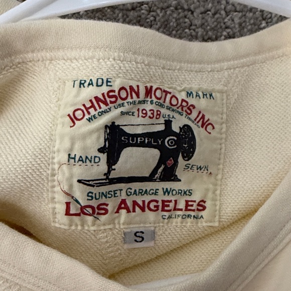 Men’s Johnson Motors Inc Cream Sweater - Picture 5 of 9